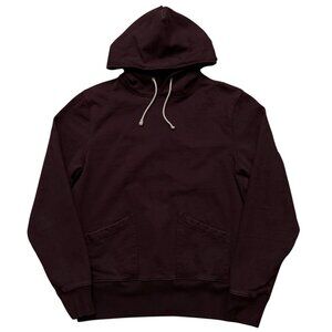Wallace & Barnes Hoodie Mens M Pullover Drawstring Heavyweight Twill Burgundy
